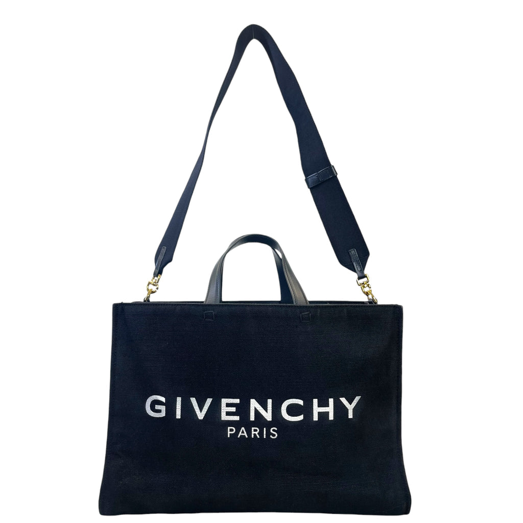 Givenchy Black Canvas Medium G Tote Bag