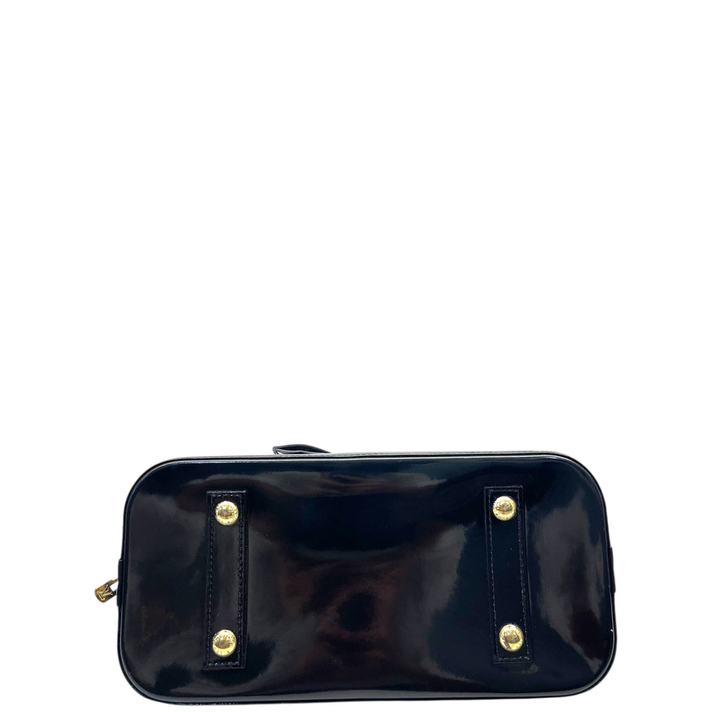 Louis Vuitton Alma PM Handbag Black Monogram Vernis