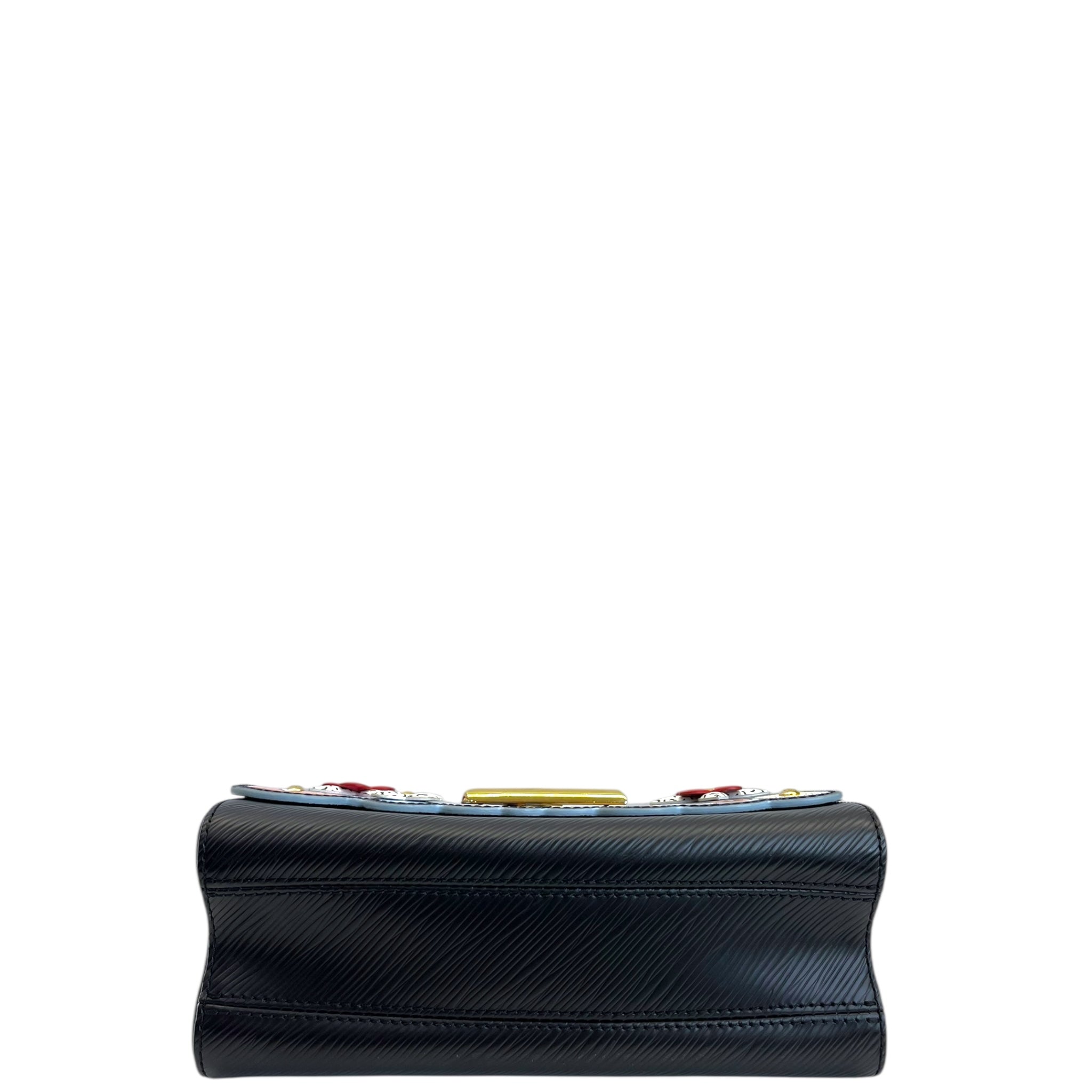 Louis Vuitton Twist MM Bloom Flower Black Epi Leather