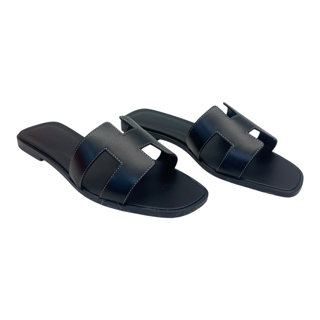 Hermes Orans in Black 39 EU