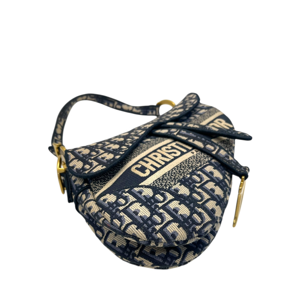 Christian Dior Saddle Bag Dior Oblique Embroidery