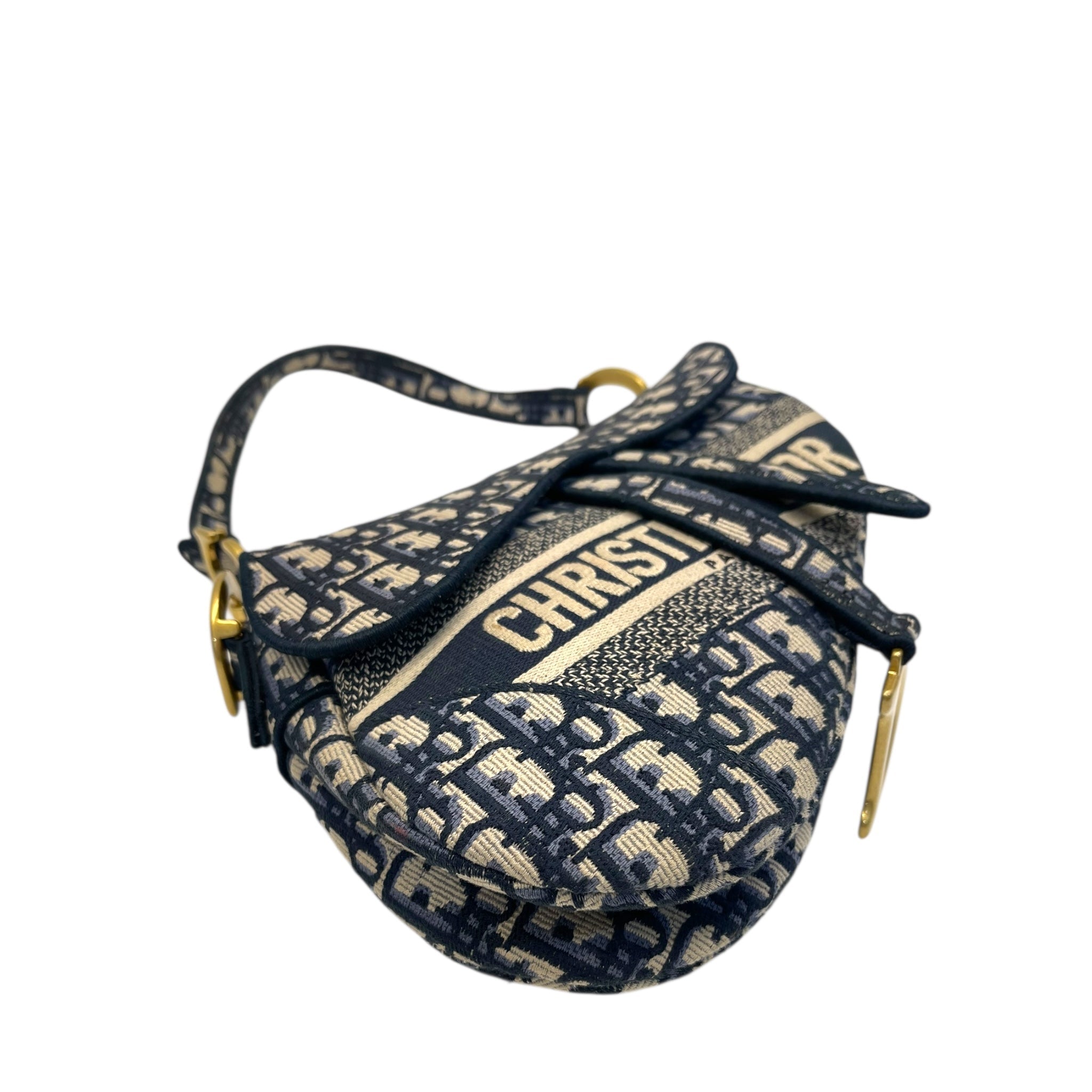 Christian Dior Saddle Bag Dior Oblique Embroidery