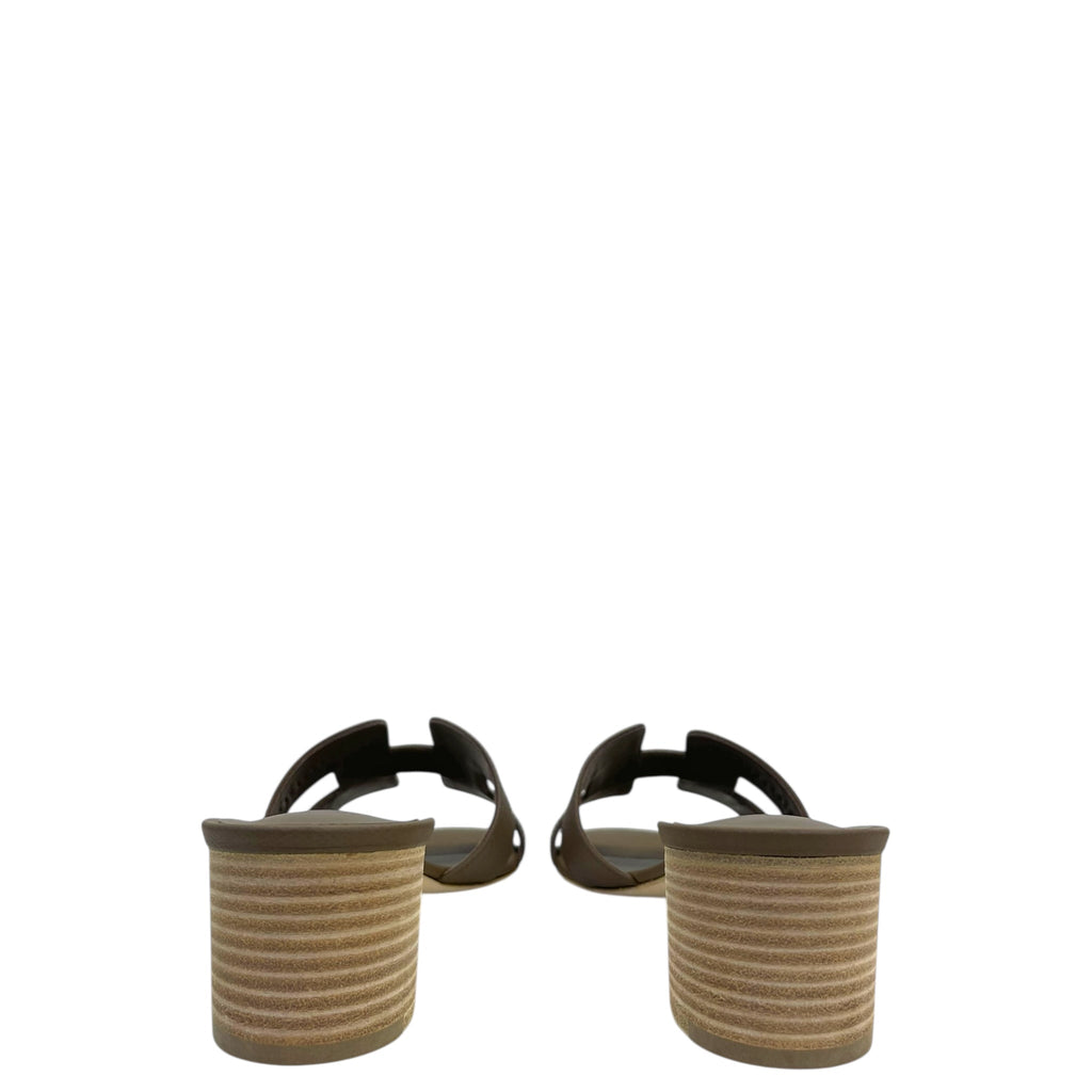 Hermès Oasis Sandals Etoupe EU 41