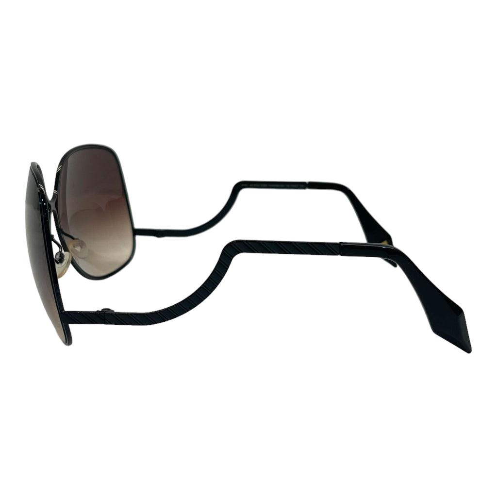 Victoria Beckham Black Metal Frame Sunglasses