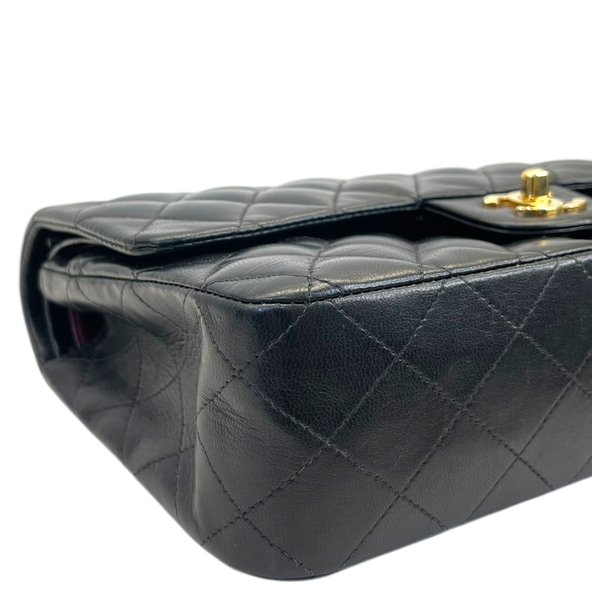 Chanel Classic Medium Double Flap Bag Black Lambskin