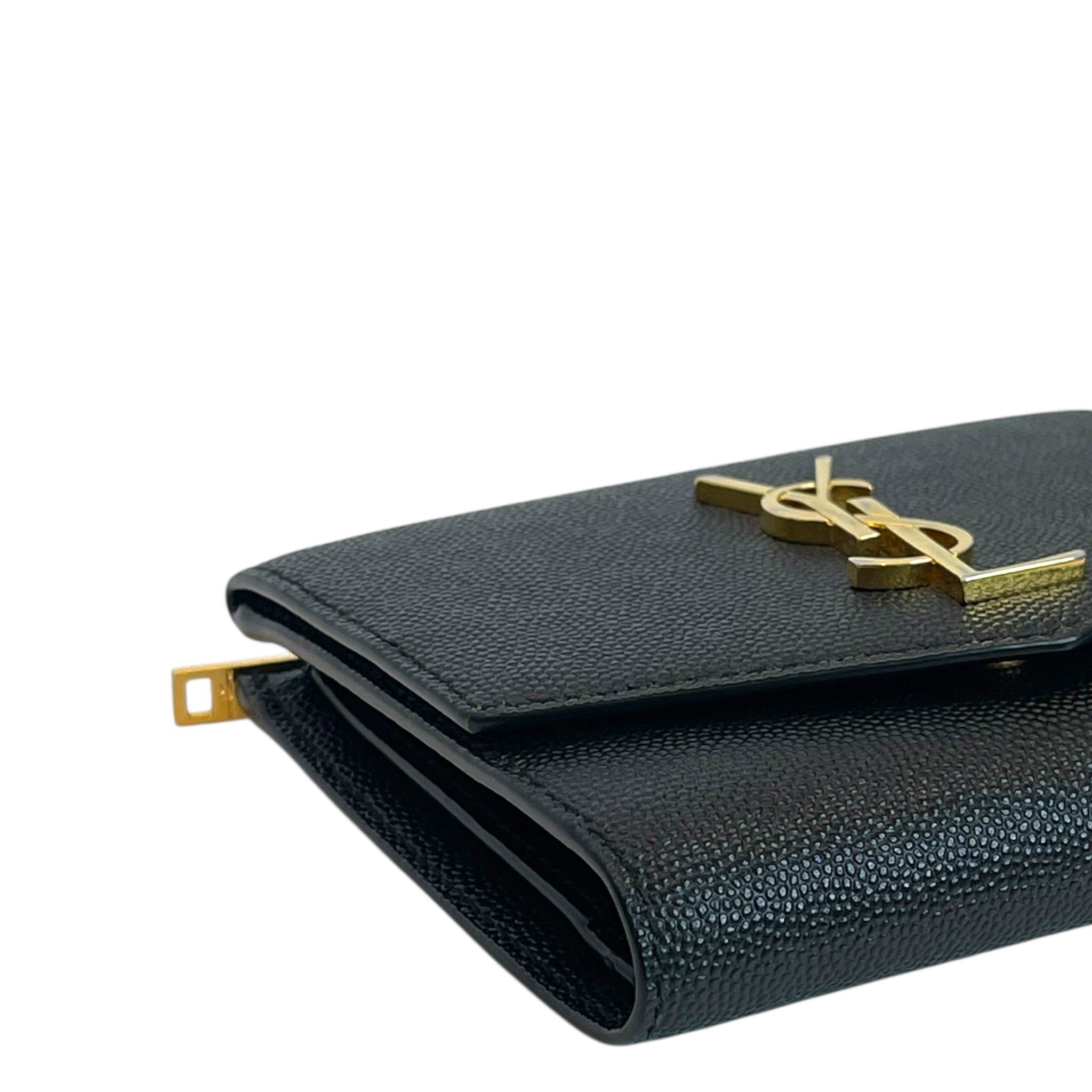 Saint Laurent Uptown Bi-fold Wallet Black Grain De Poudre Leather