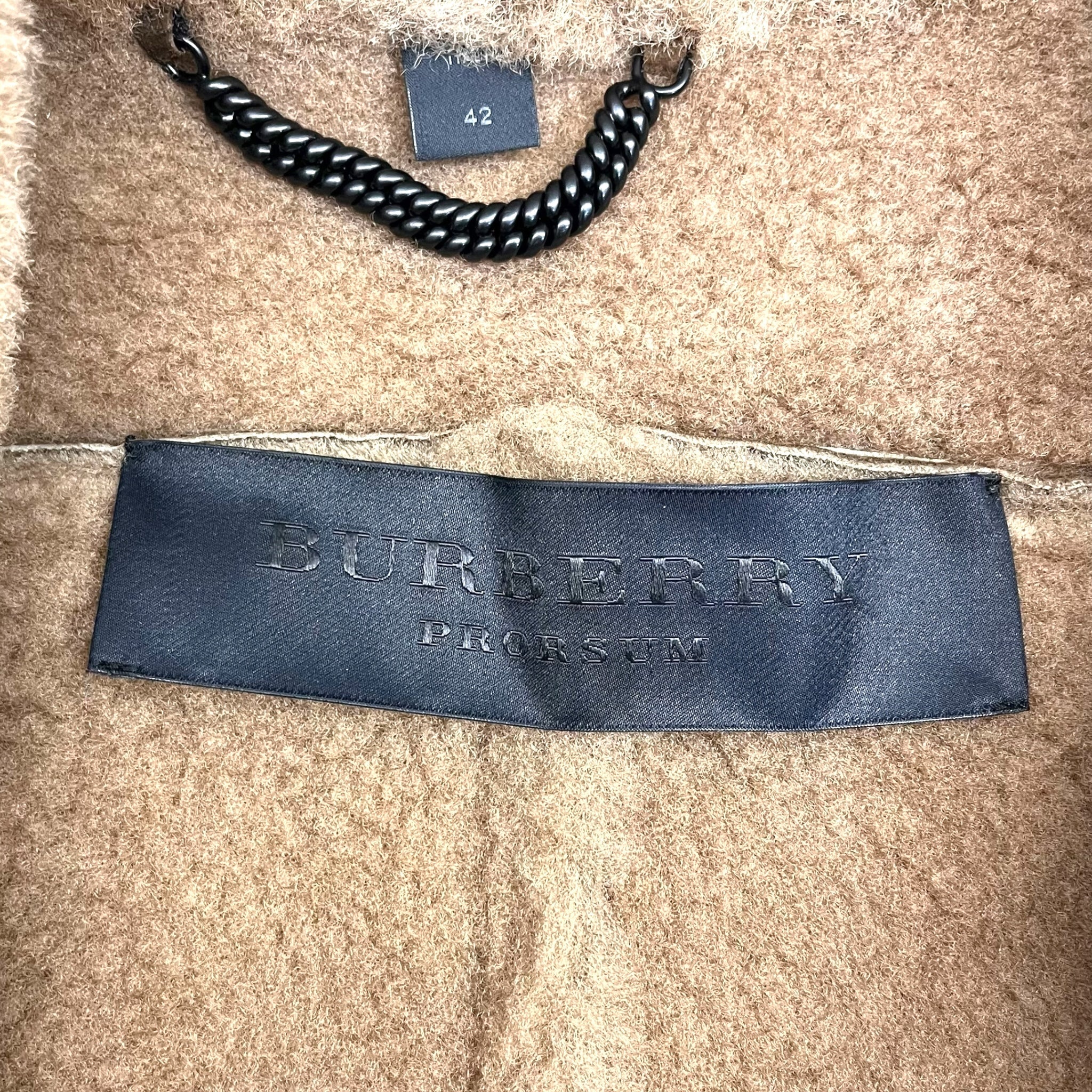 Burberry Prorsum Brown Suede Shearling Motorcycle Jacket