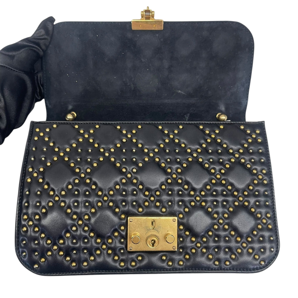 Dior Black Leather Dioraddict Flap Shoulder Bag