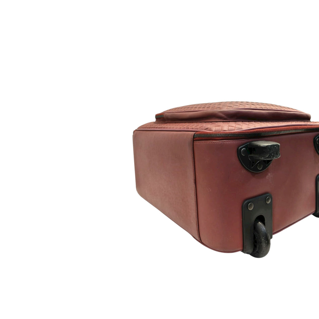 Bottega Veneta Trolley VN Leather Suitcase Red