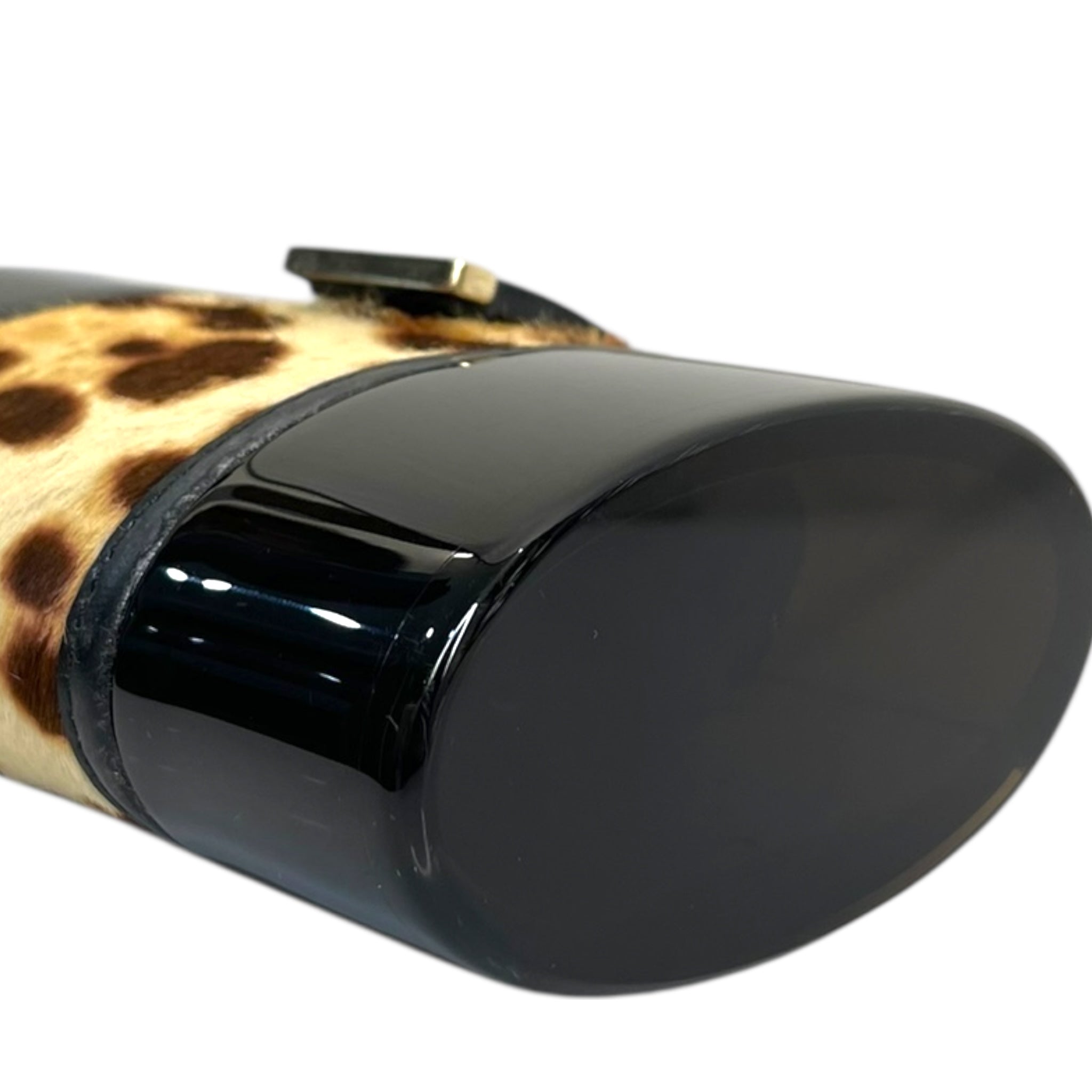 Jimmy Choo Ganache Natural Leopard Print Pony Clutch Bag