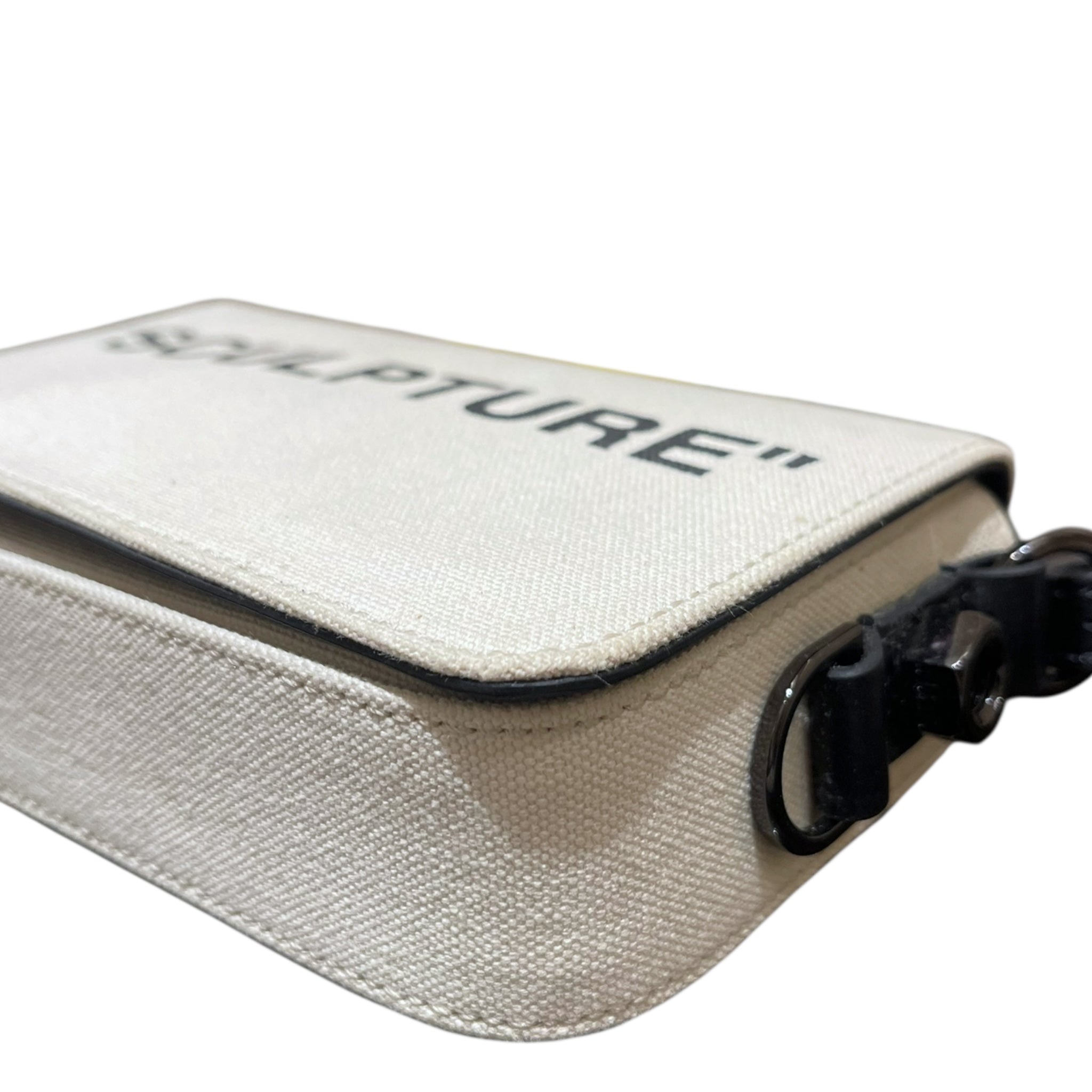 Off-White Sculpture Canvas Flap Shoulder Bag