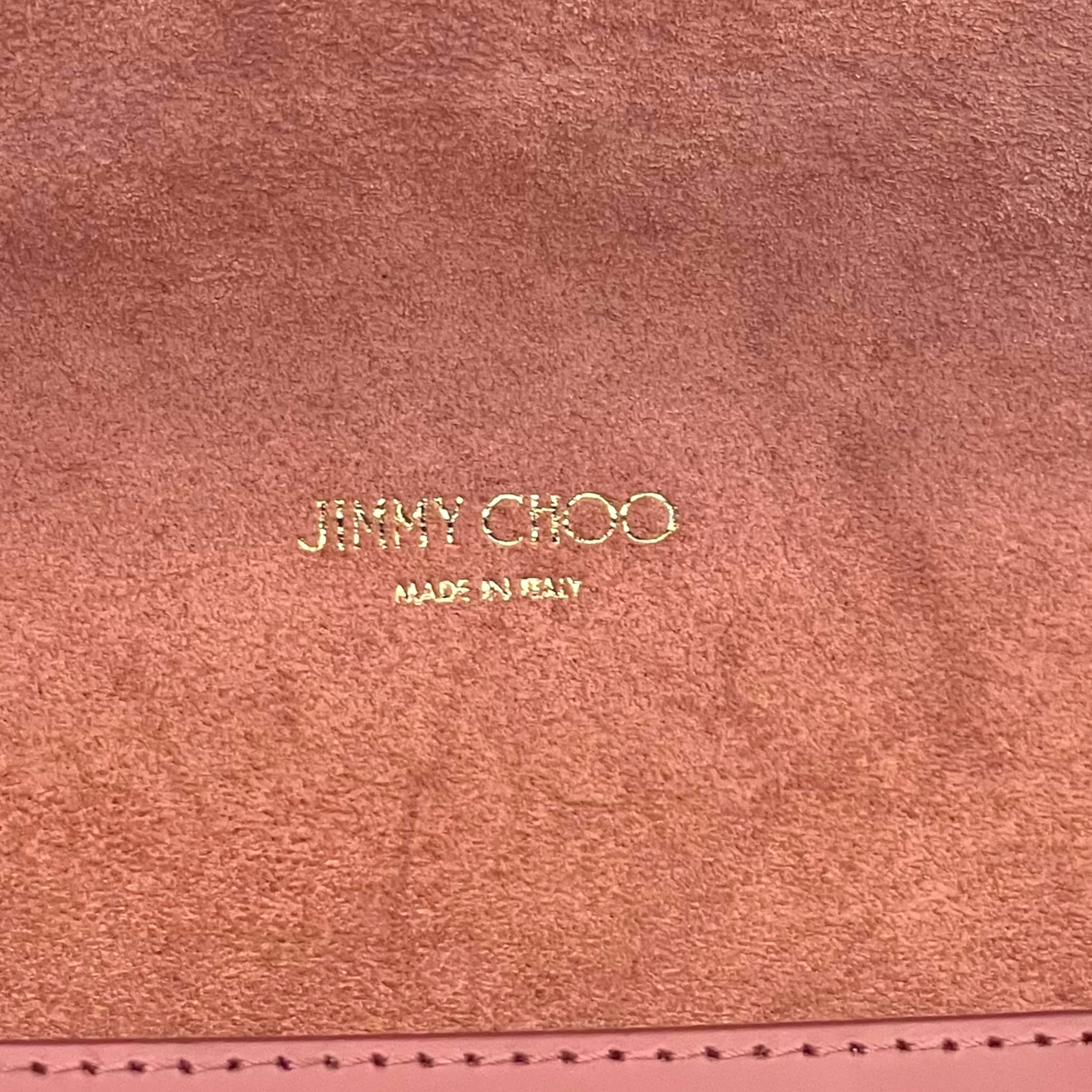 Jimmy Choo Pink Leather Lockett City Shoulder Bag