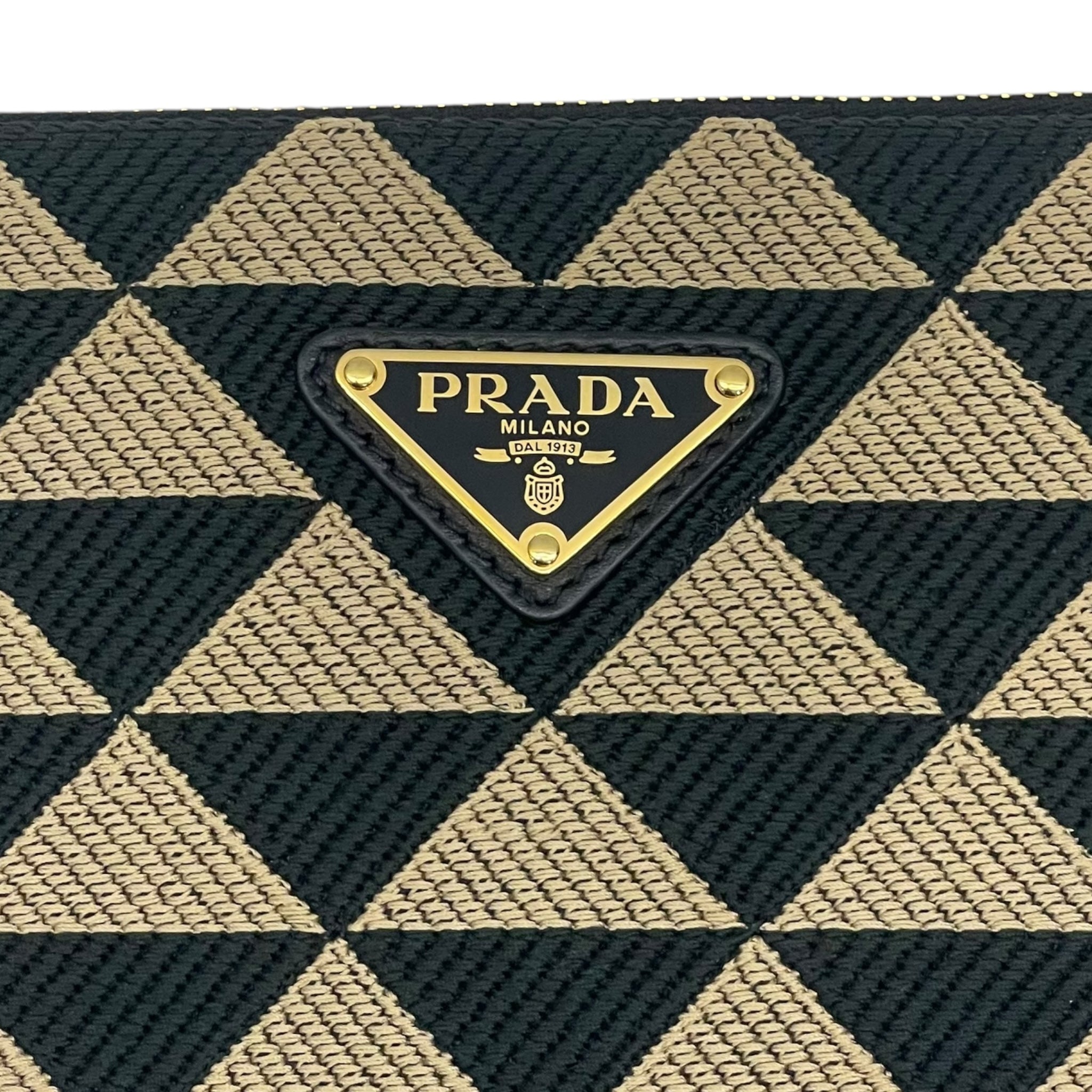 Prada Triangle Mini Jacquard Bag