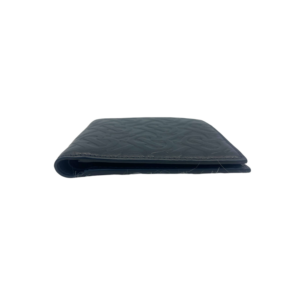 Burberry Black TB Embossed Leather Bifold Wallet