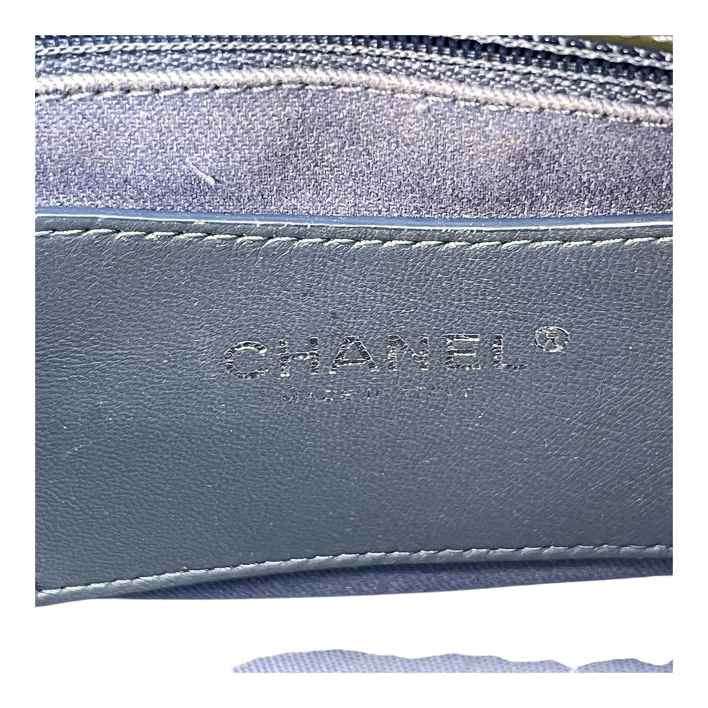 Chanel Moose Green Quilted Patent Leather Large Just Mademoiselle Bowling Bag