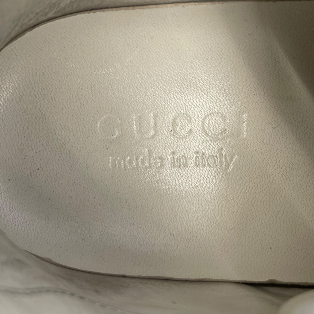 Gucci Interlocking GG Lace Up Low Top Sneakers Black/White Leather EU 45