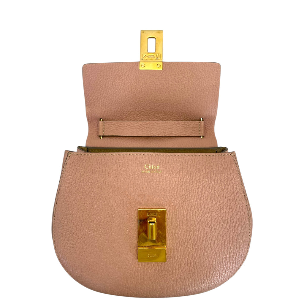 Chloe Drew Small Shoulder Bag Pink Leather