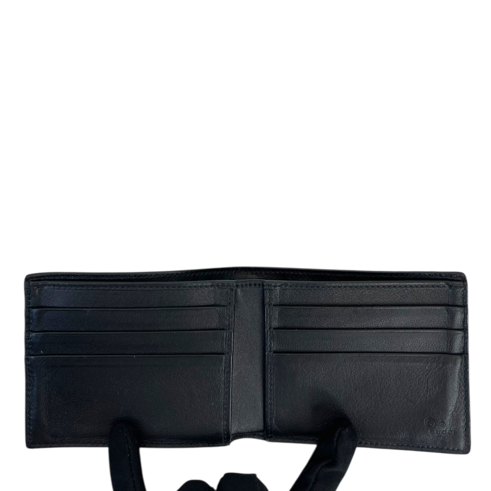 Gucci Black Microguccissima Leather Bi-fold Wallet