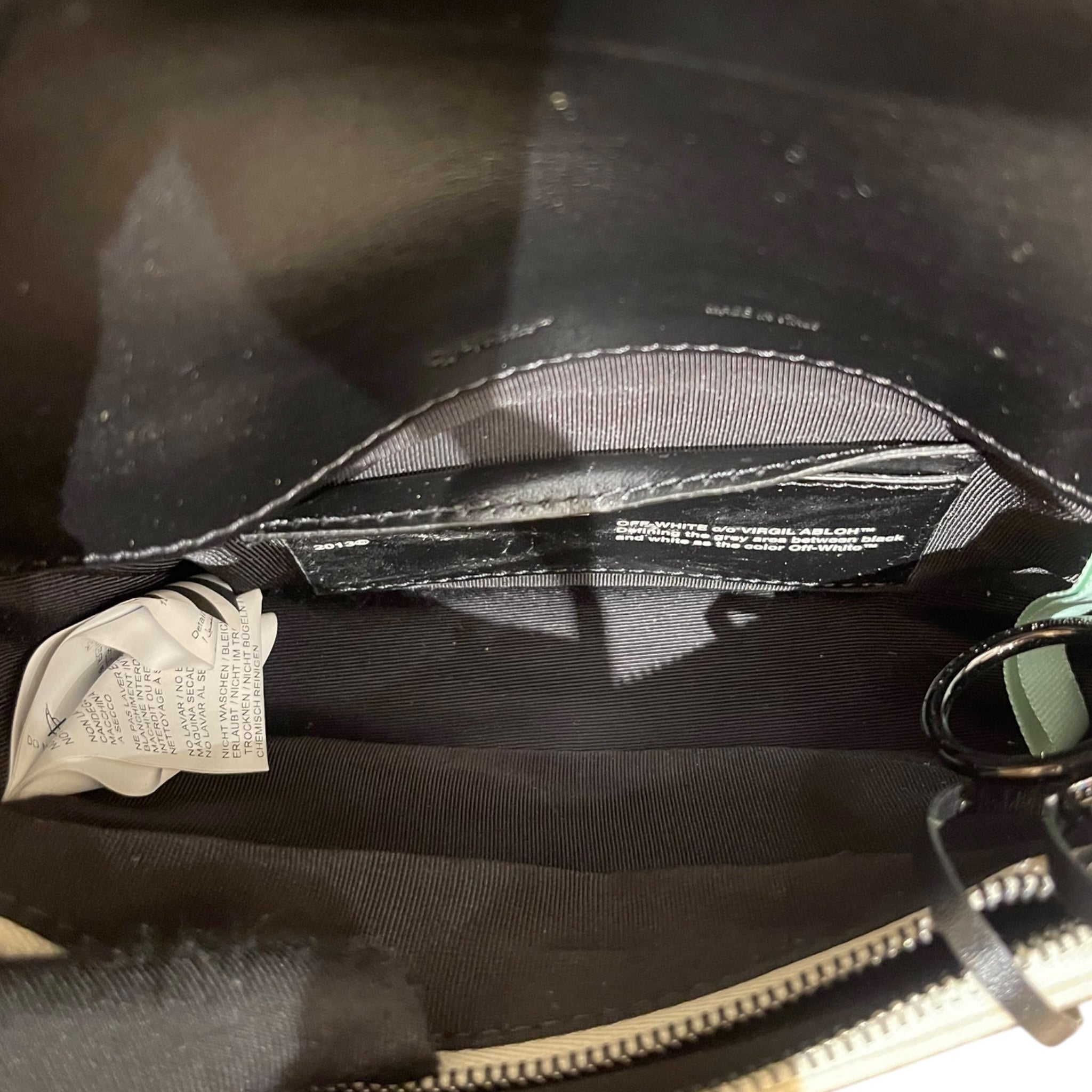 Off-White Sculpture Canvas Flap Shoulder Bag