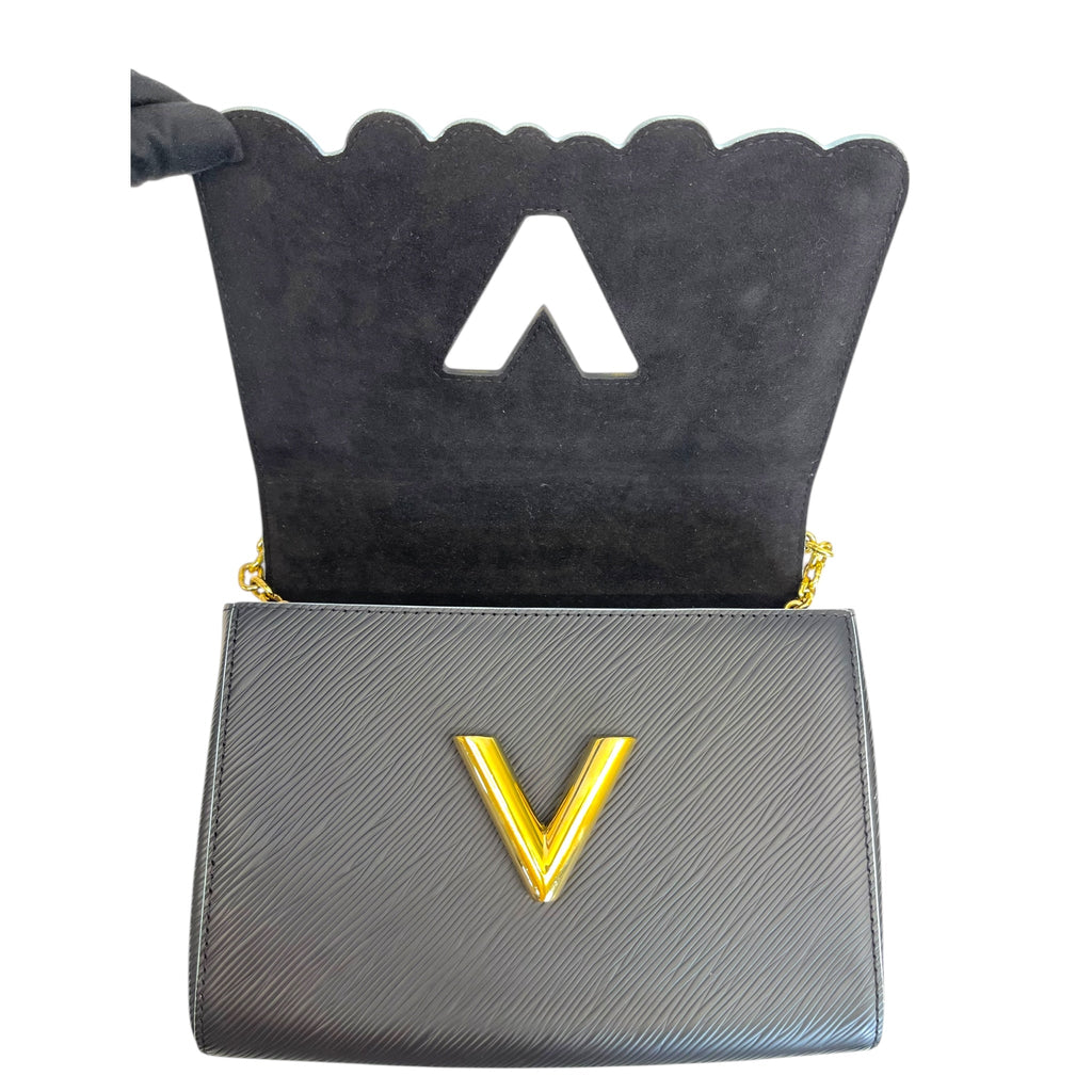Louis Vuitton Twist MM Bloom Flower Black Epi Leather