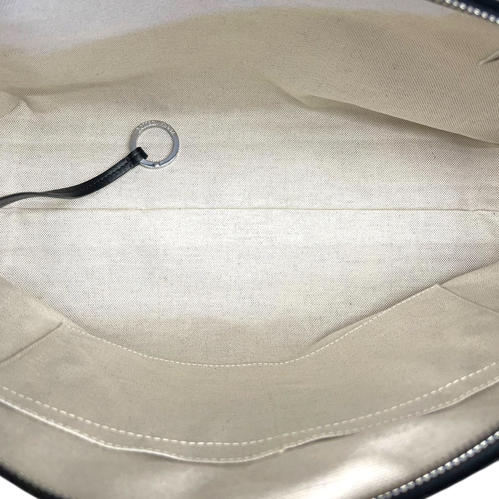 Bottega Veneta Small Intrecciato Zipped Tote Black Leather