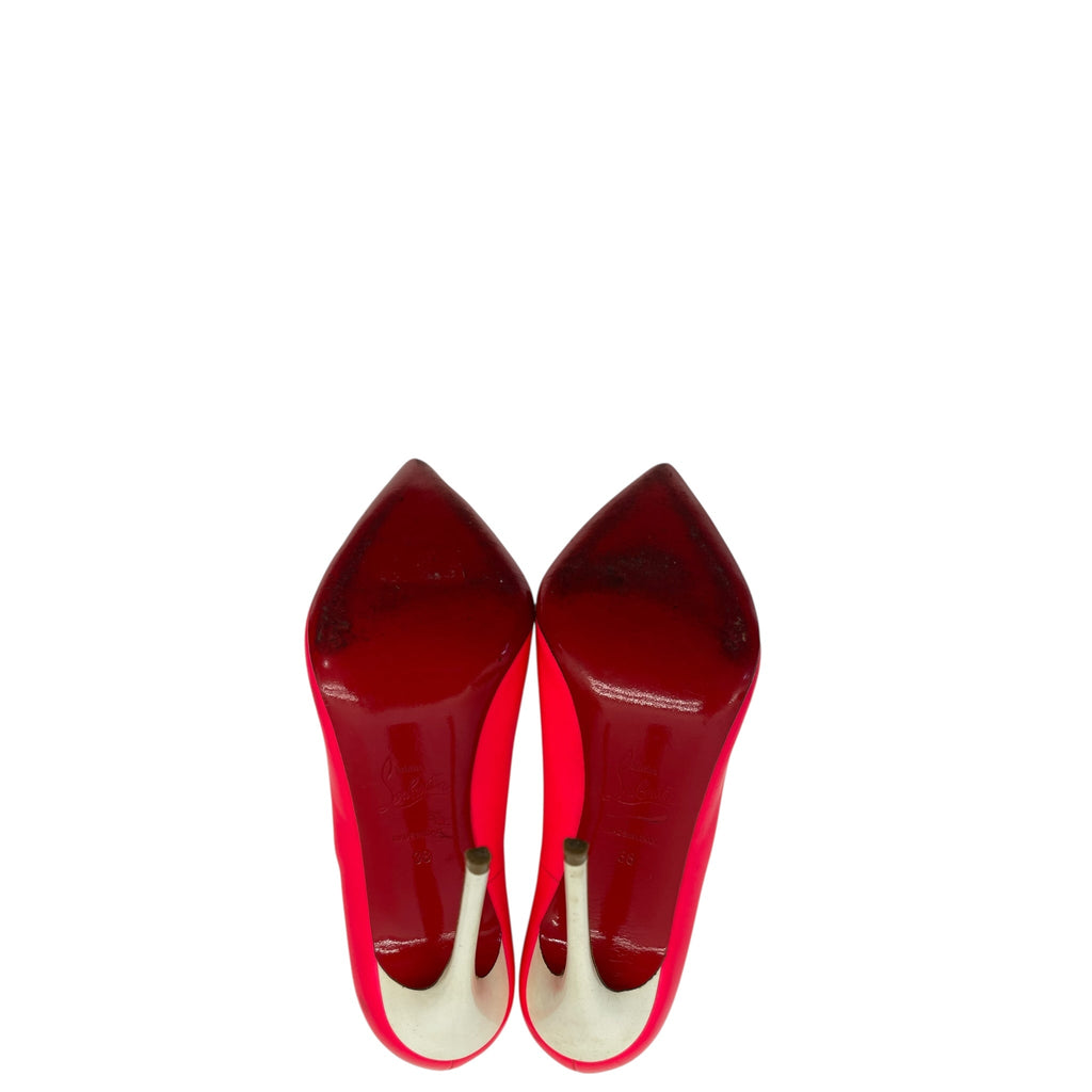Christian Louboutin So Kate Pumps Neon Hot Pink/Beige EU 38