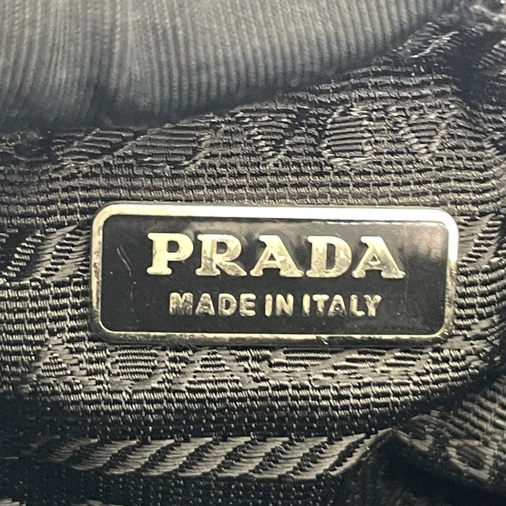 Prada Black Satin Mini Top Handle Bag