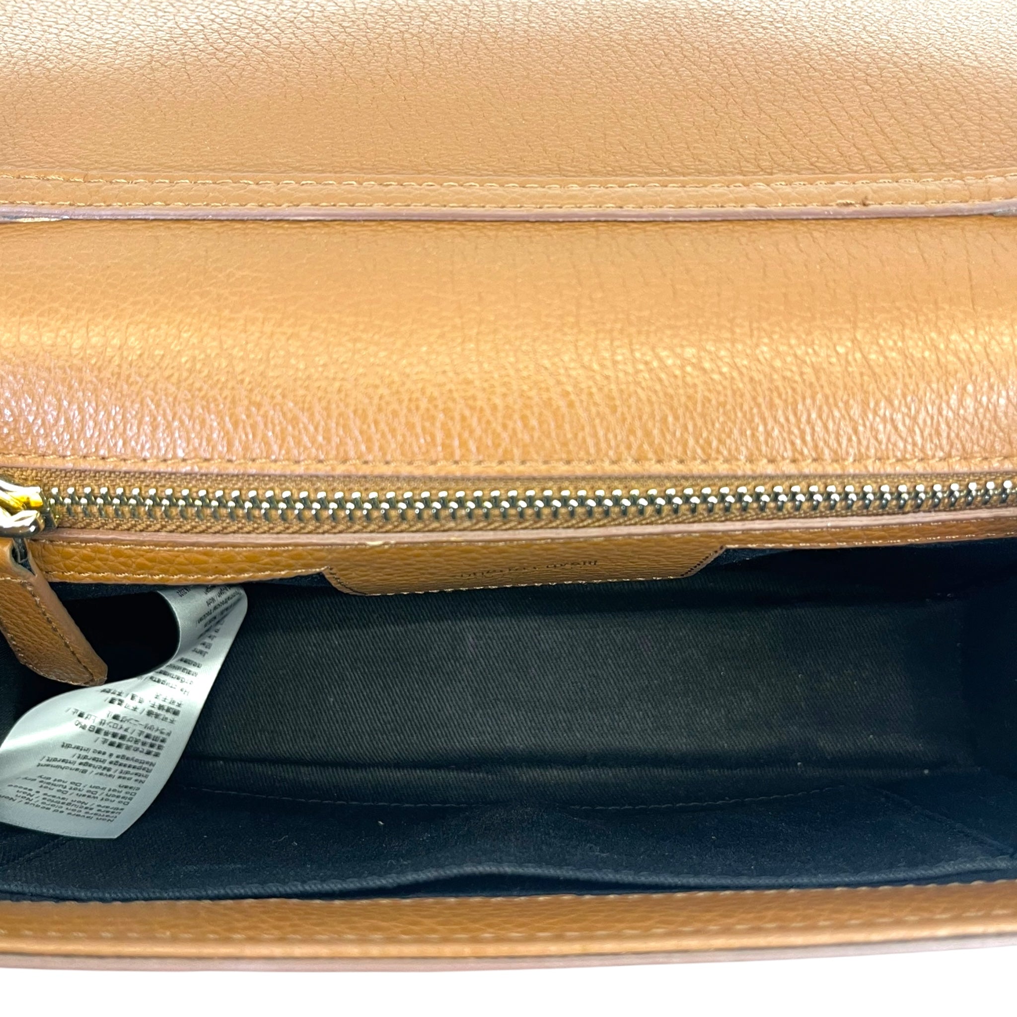 Roberto Cavalli RC Monogram Flap Chain Bag Brown Leather