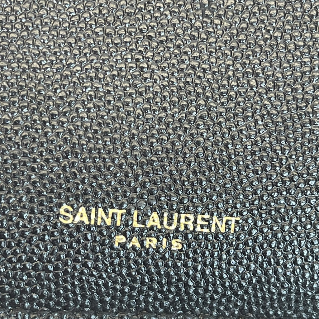 Saint Laurent Uptown Bi-fold Wallet Black Grain De Poudre Leather
