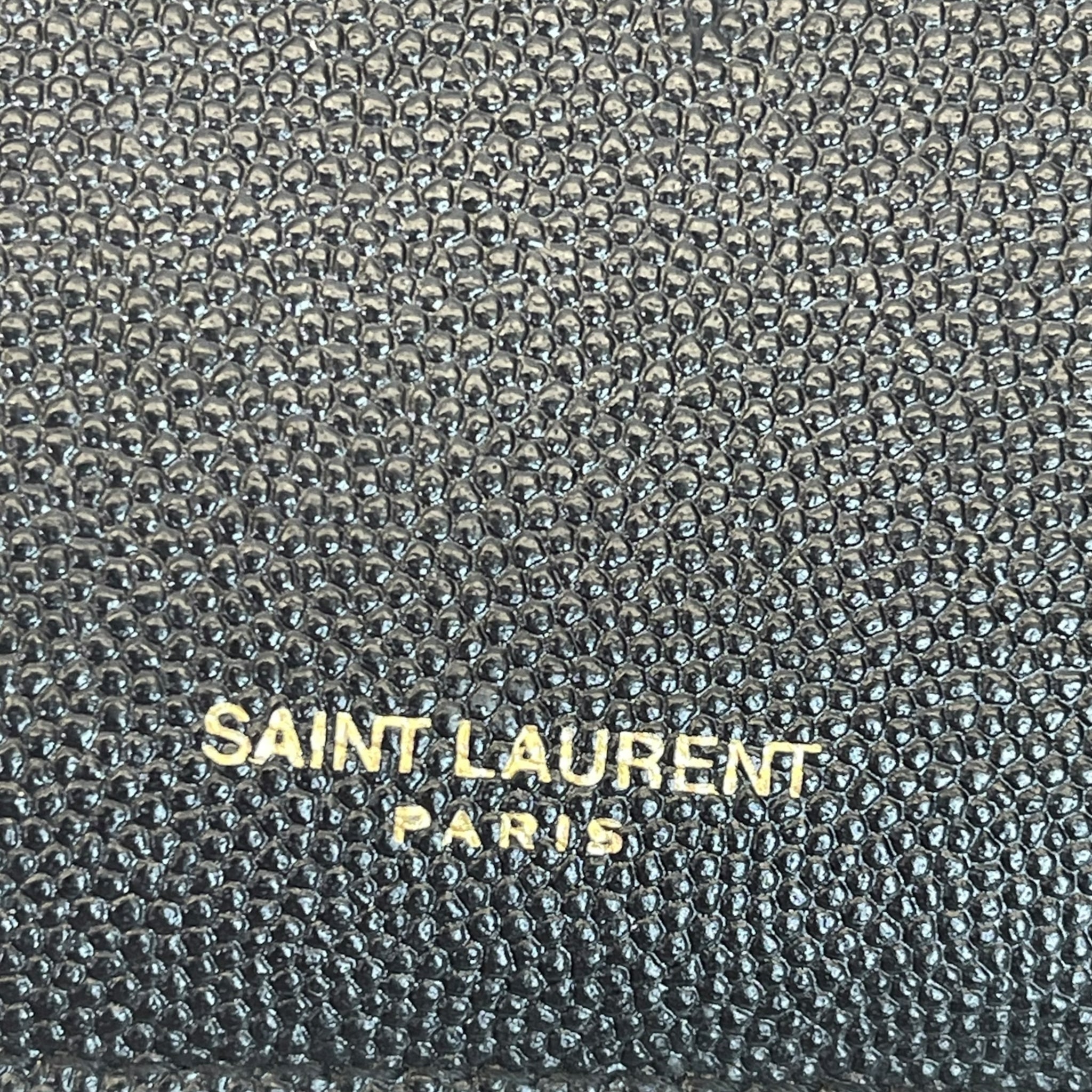 Saint Laurent Uptown Bi-fold Wallet Black Grain De Poudre Leather