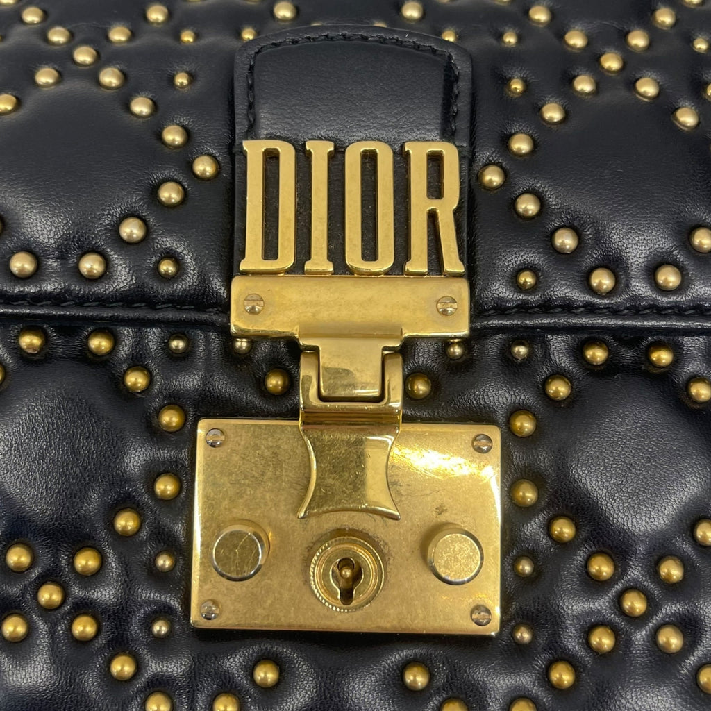 Dior Black Leather Dioraddict Flap Shoulder Bag