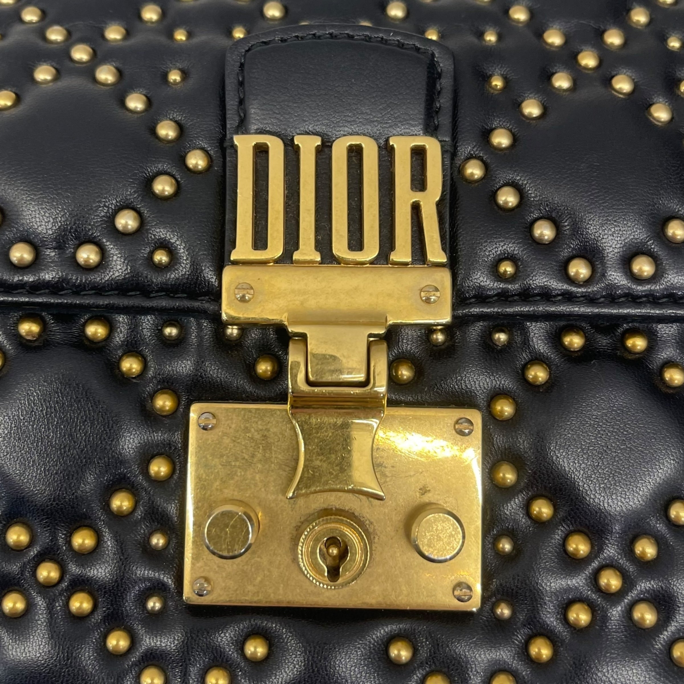 Dior Black Leather Dioraddict Flap Shoulder Bag