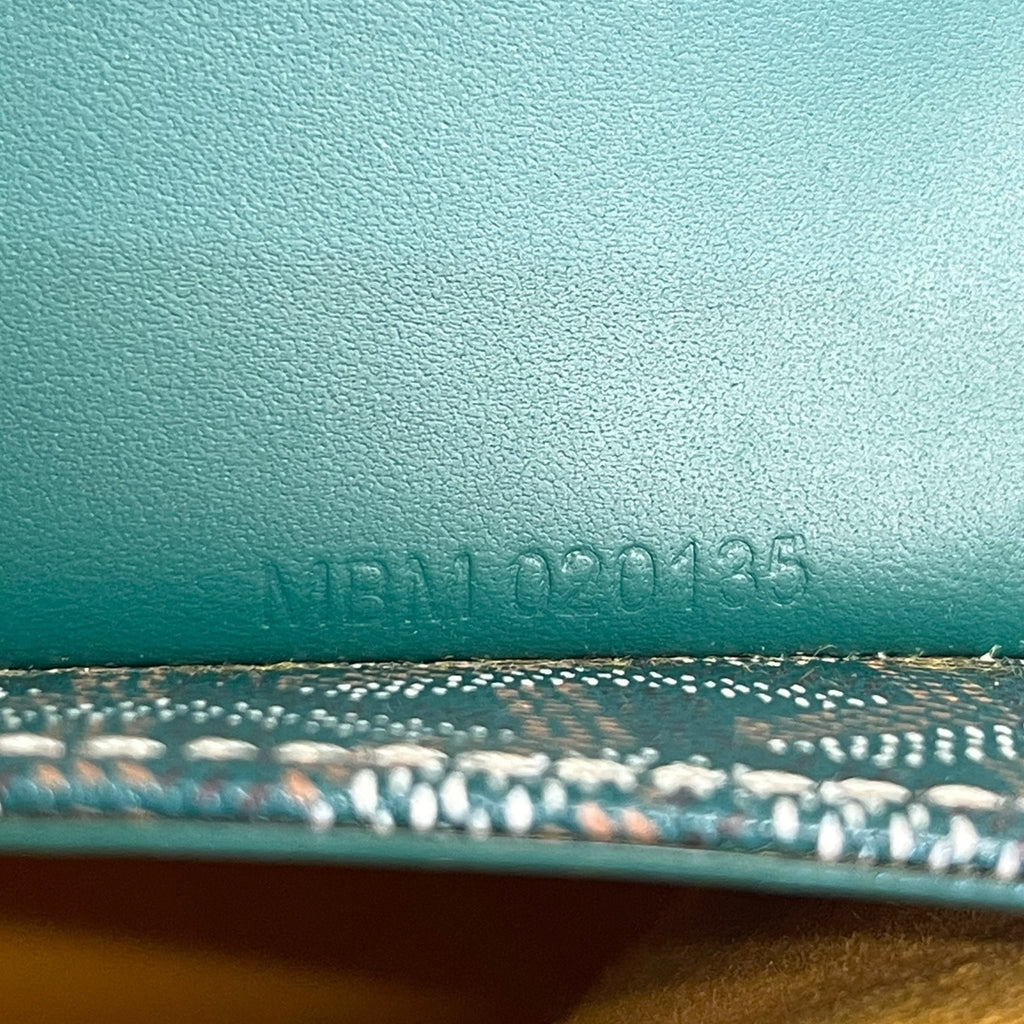 Goyard Green Coated Canvas and Leather PM Saigon Top Handle Bag