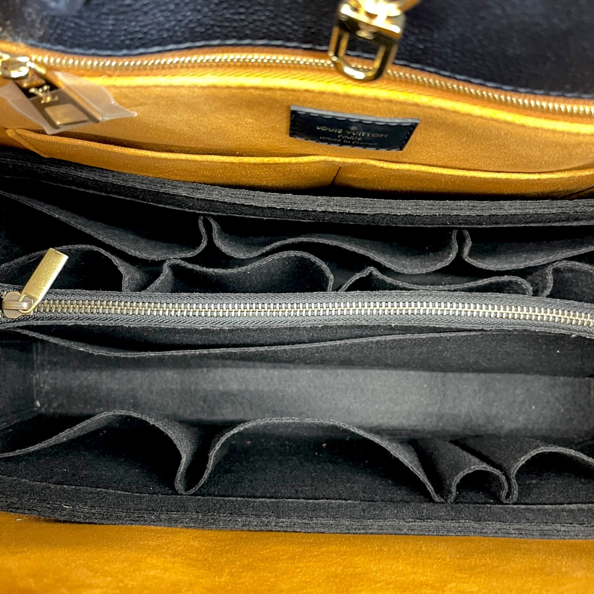 Louis Vuitton Black Monogram Empreinte Leather OnTheGo GM Tote Bag