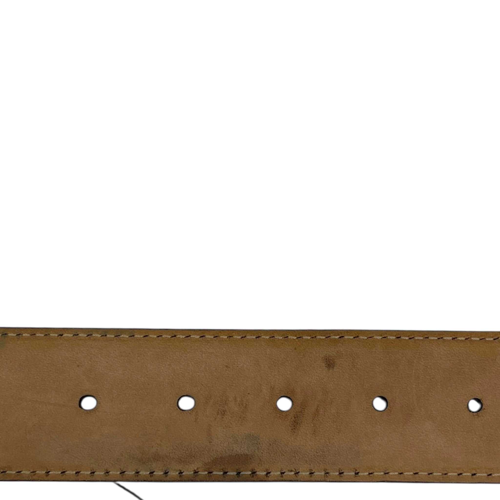 Gucci Guccissima Interlocking G Buckle Leather Belt 85cm