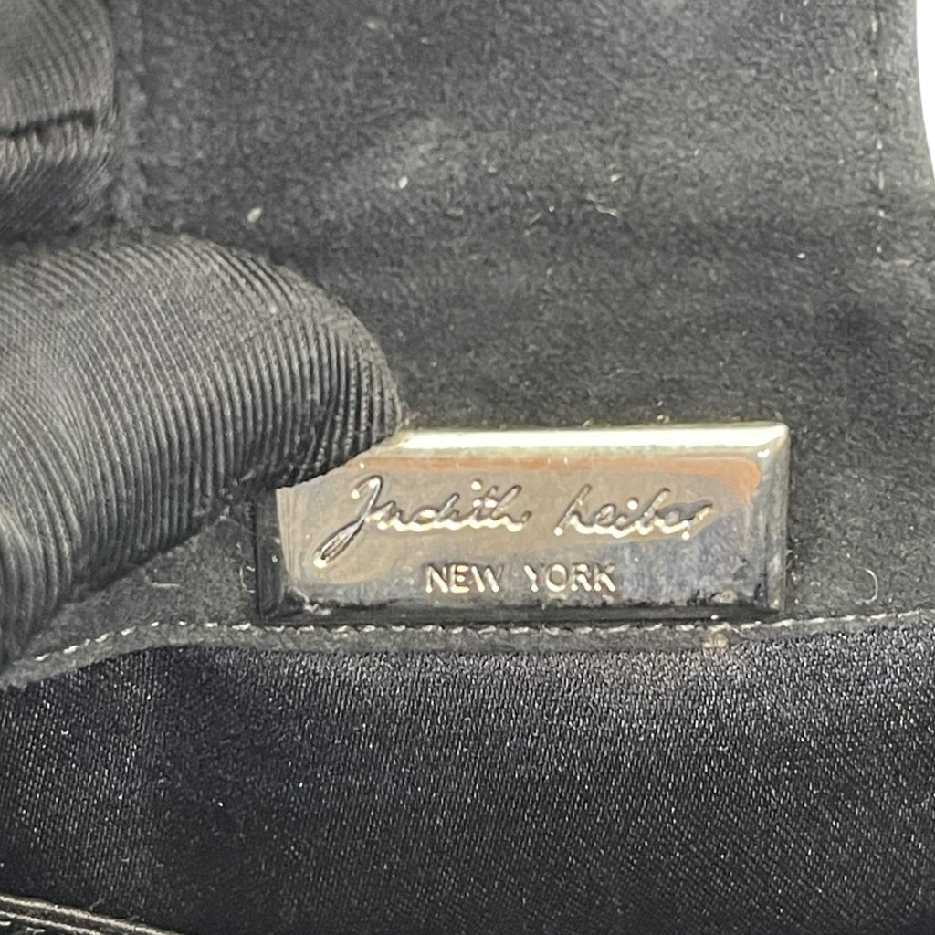 Judith Leiber Embellished Black Suede Shoulder Bag