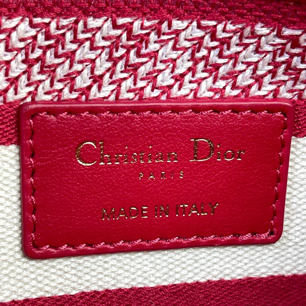 Christian Dior Lady D-Lite Bag Toile De Jouy Pink Embroidered Canvas
