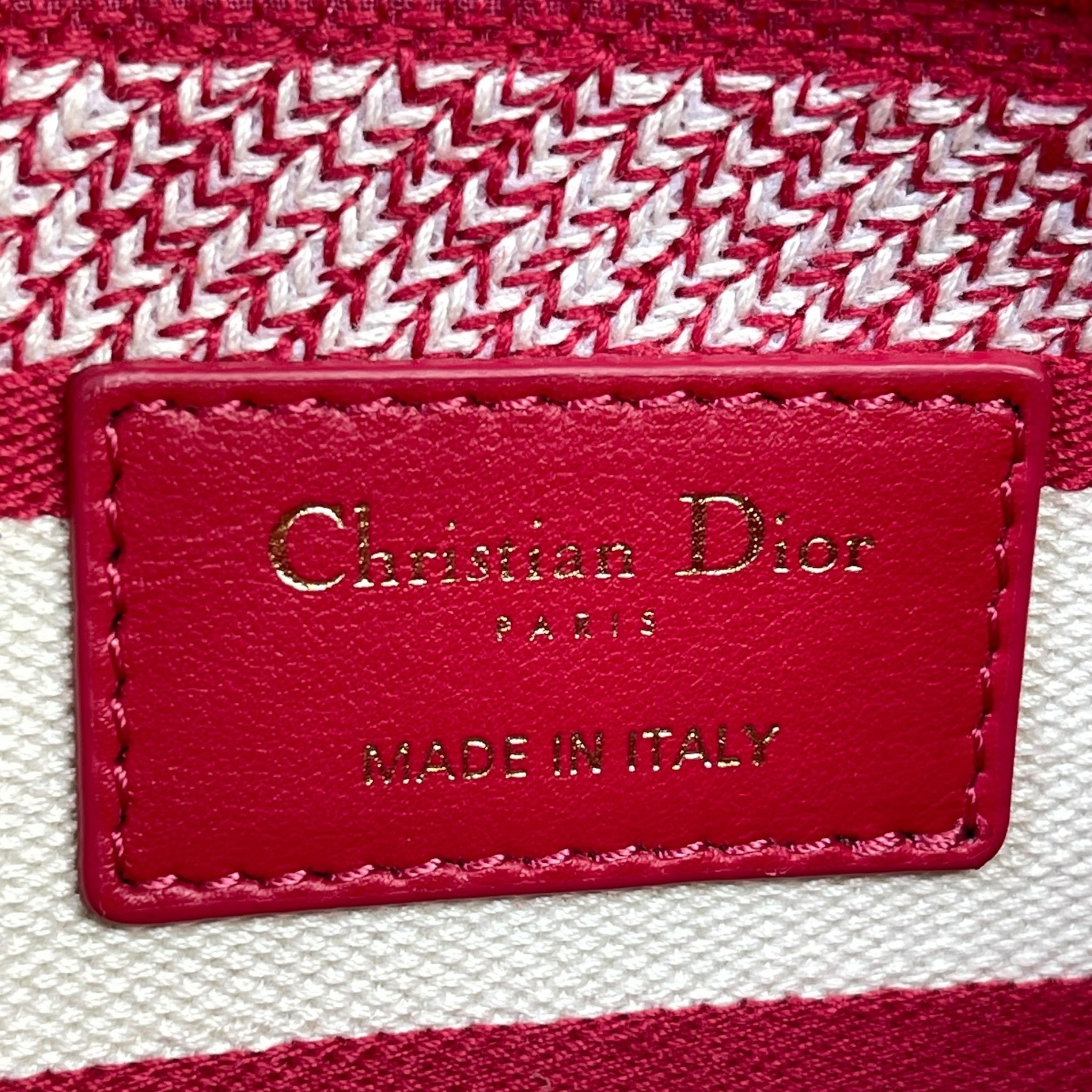 Christian Dior Lady D-Lite Bag Toile De Jouy Pink Embroidered Canvas
