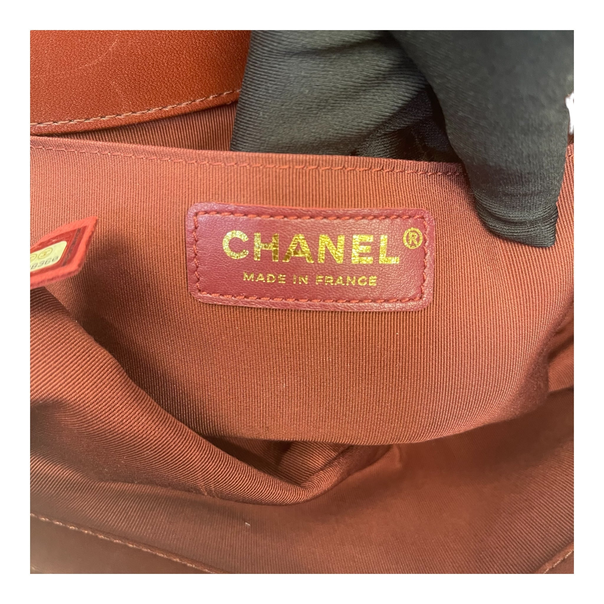 Chanel Boy Flap Red Bag Medium Calfskin Quilted