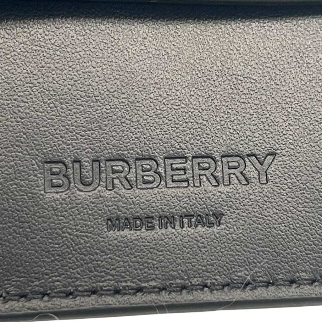 Burberry Black TB Embossed Leather Bifold Wallet