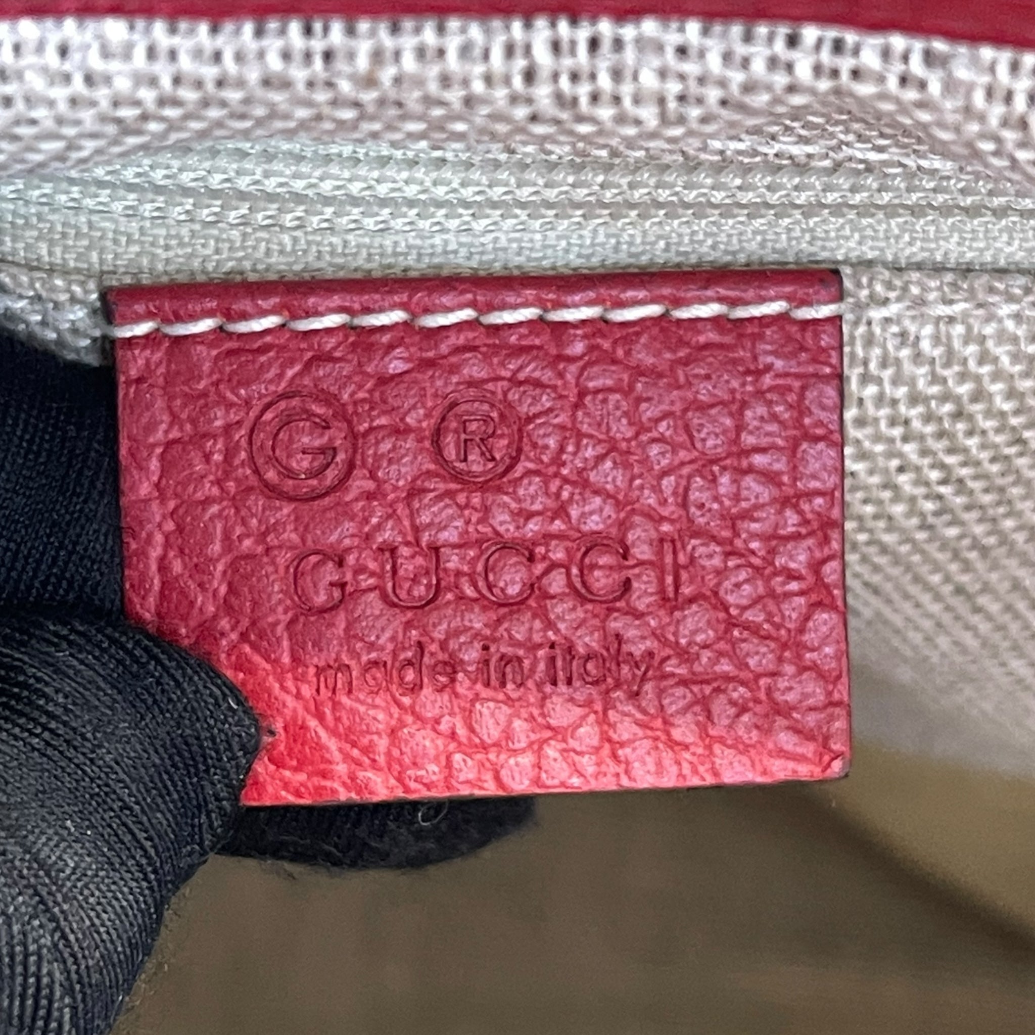 Gucci Bamboo Tassel Tote Red Leather