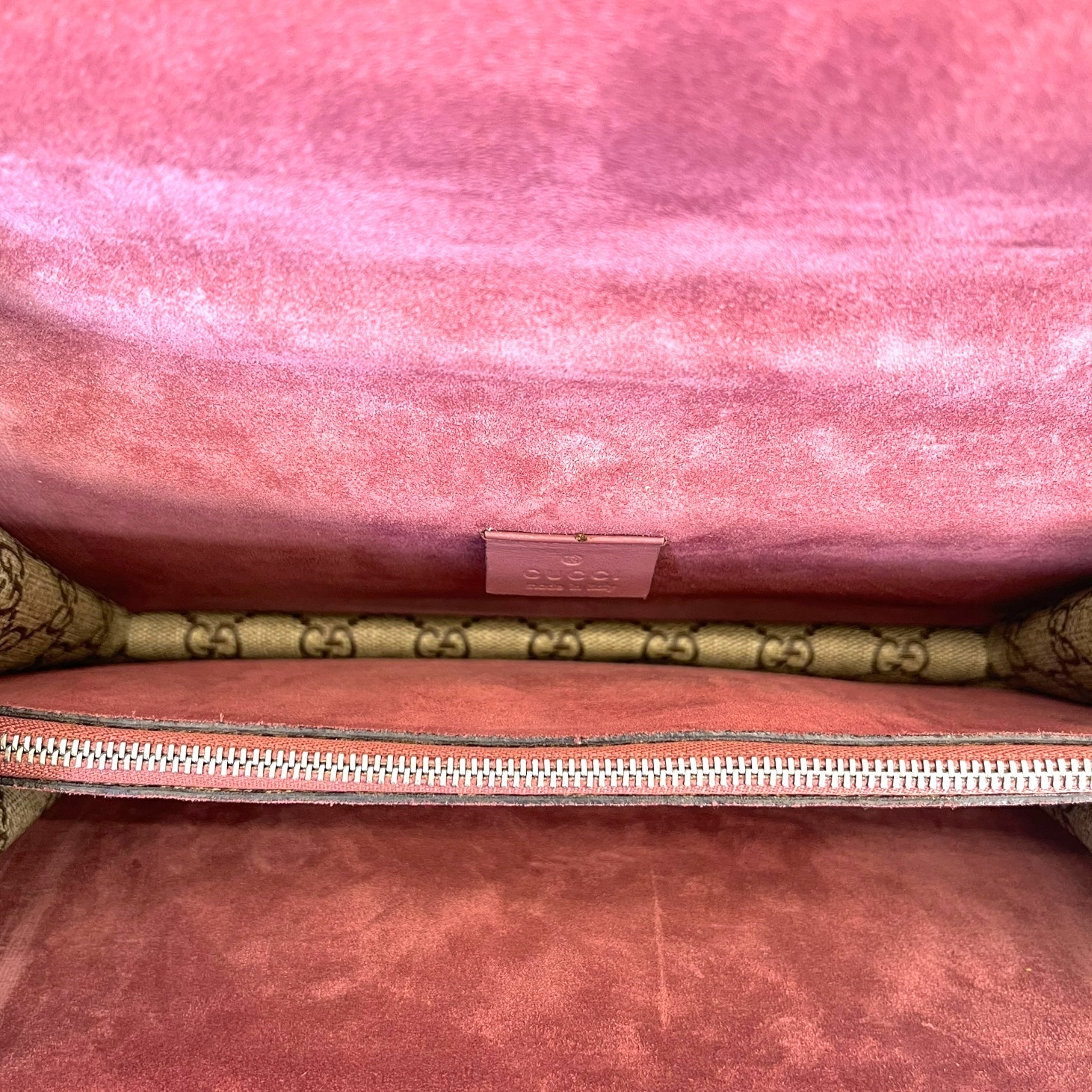 Gucci Dionysus Small Shoulder Bag GG Supreme Blooms Print Maroon Suede