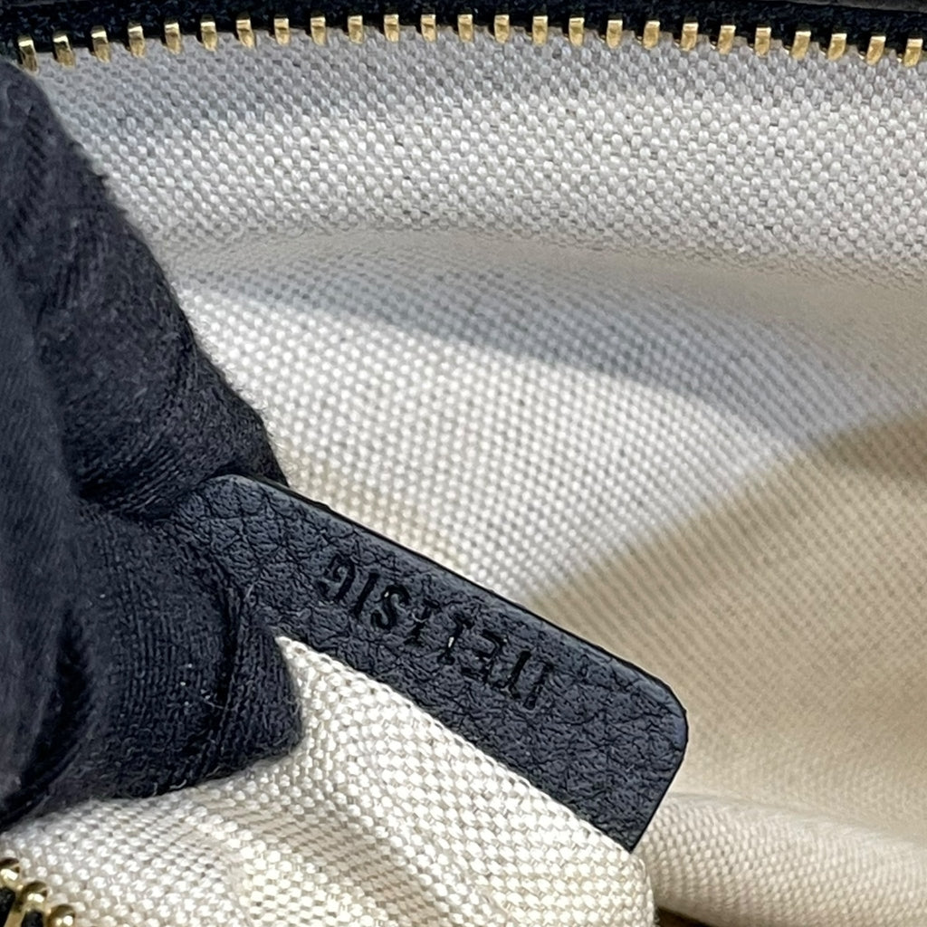 Burberry TB Monogram Tote in Black Leather