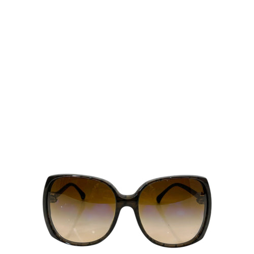 Chanel sunglasses oversized square brown tortoiseshell acetate gradient lenses
