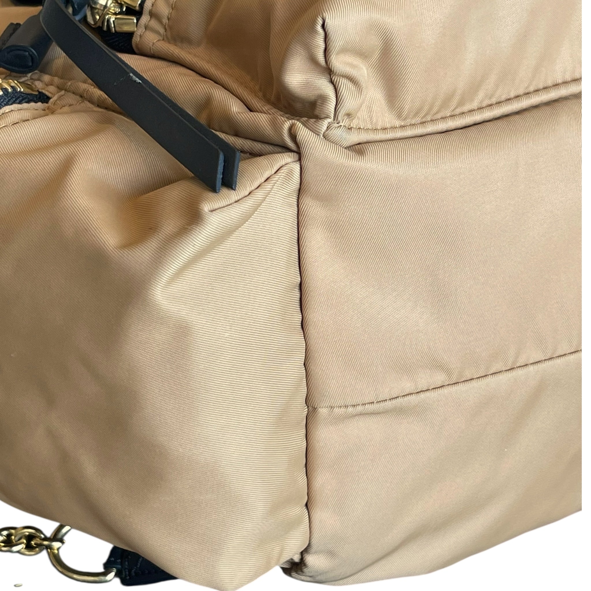 Burberry Rucksack Backpack Beige Nylon/Leather