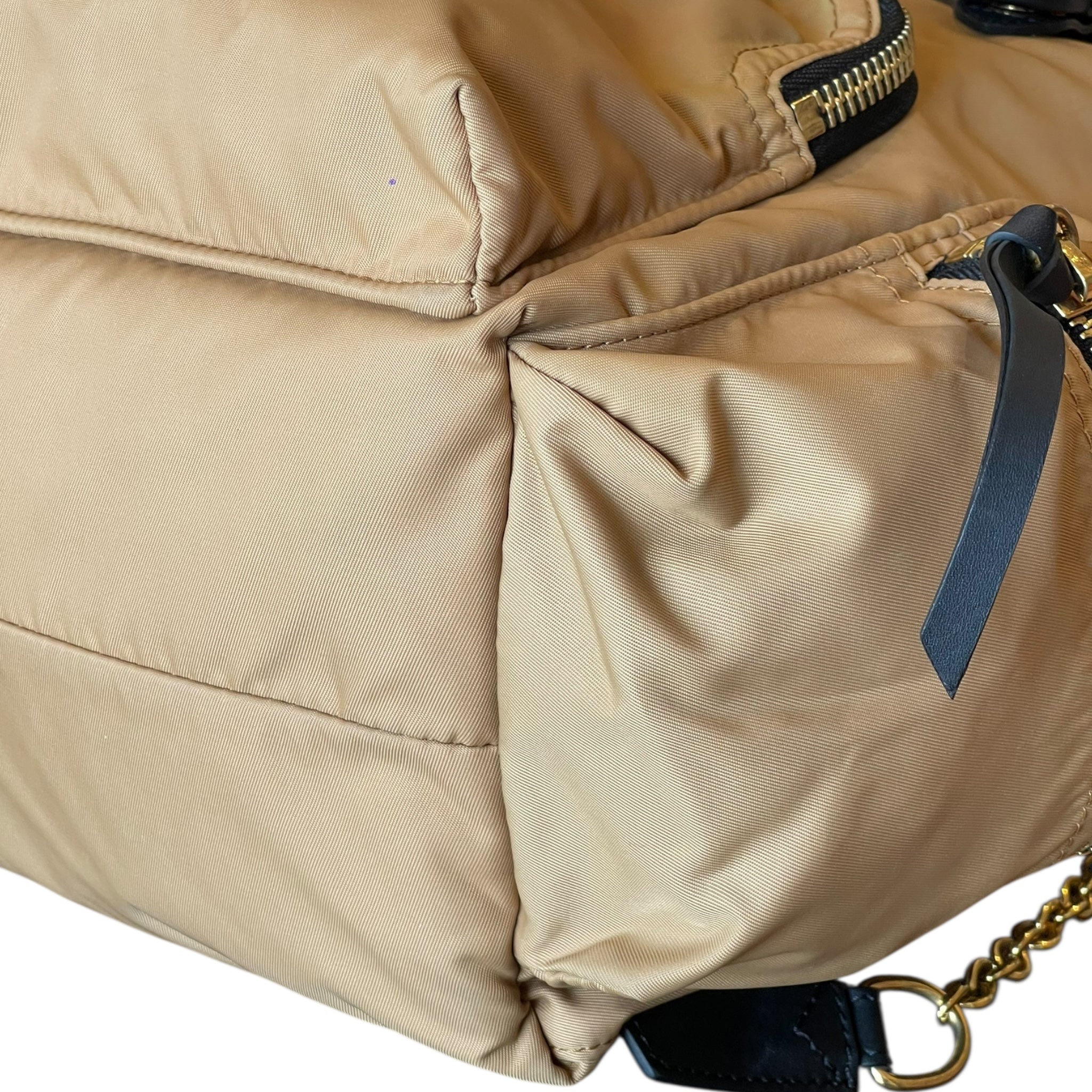 Burberry Rucksack Backpack Beige Nylon/Leather