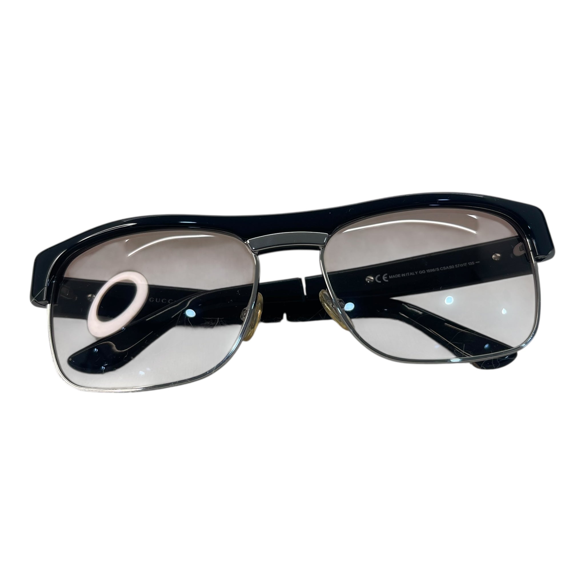 Gucci Brown Aviator Shield Sunglasses