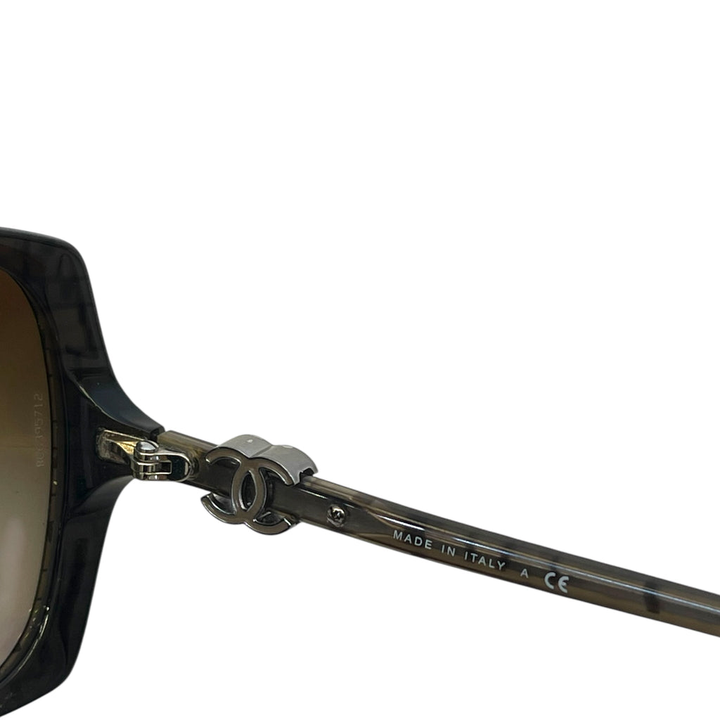 Chanel sunglasses oversized square brown tortoiseshell acetate gradient lenses