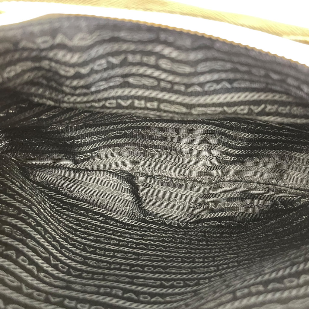 Prada Double Zip Tote Black/White Saffiano Leather