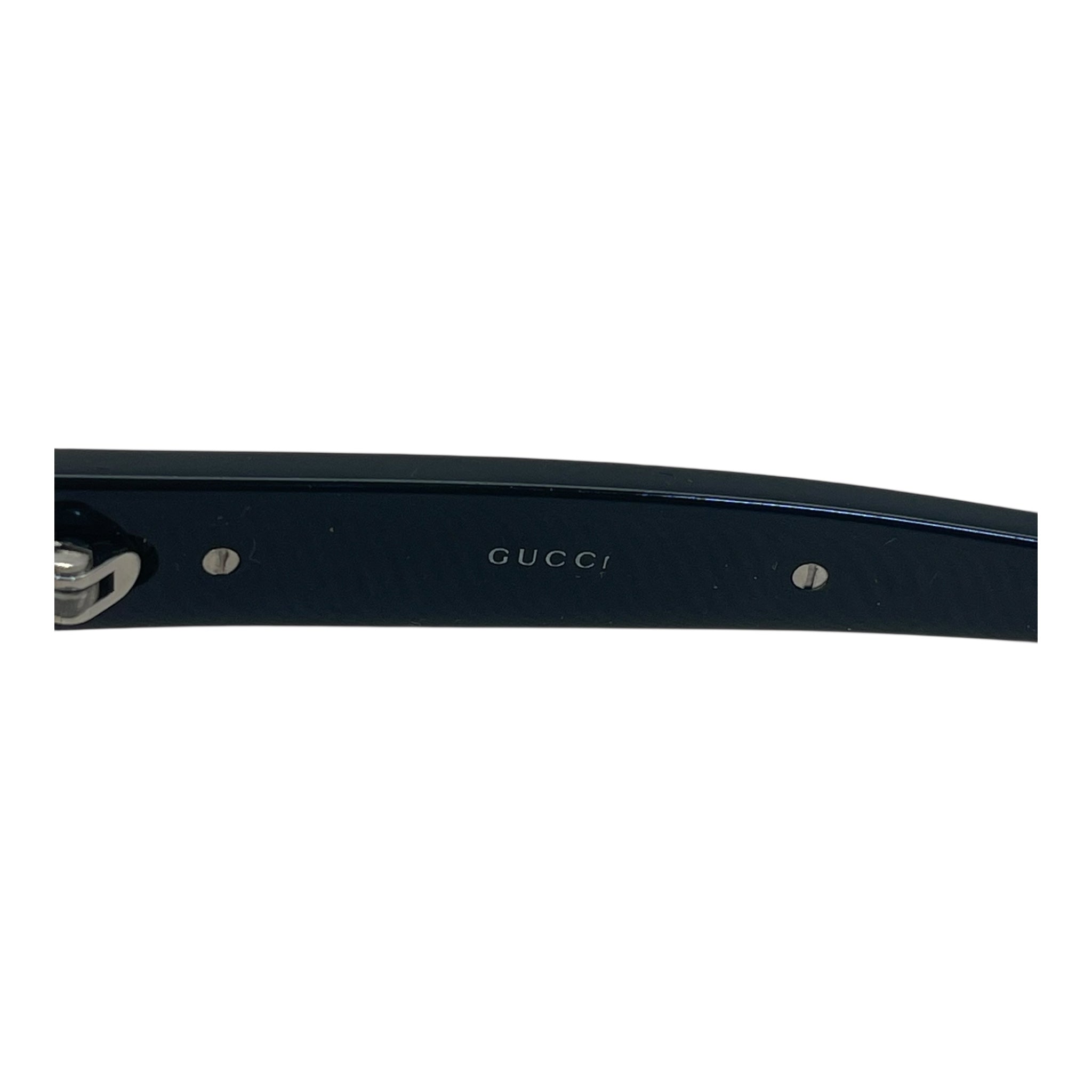 Gucci Brown Aviator Shield Sunglasses